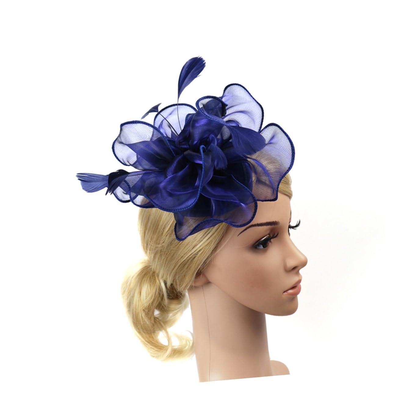 FRCOLOR 3pezzi Fascinator Elegante Organza Con Piume Per Matrimonio e Occasioni Speciali Accessorio Per Donne e Ragazze