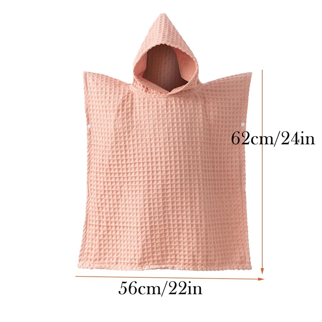 Peignoirs de Bain pour Enfants, Serviette, Cape de Bain, à Capuche, Tissu gaufré Double Couche