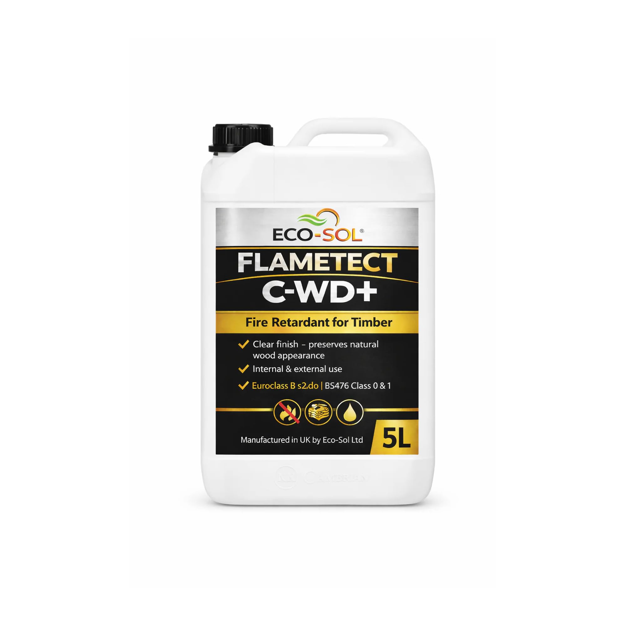 Flametect CWD+ Clear Flame Retardant for Wood, 5 Liters