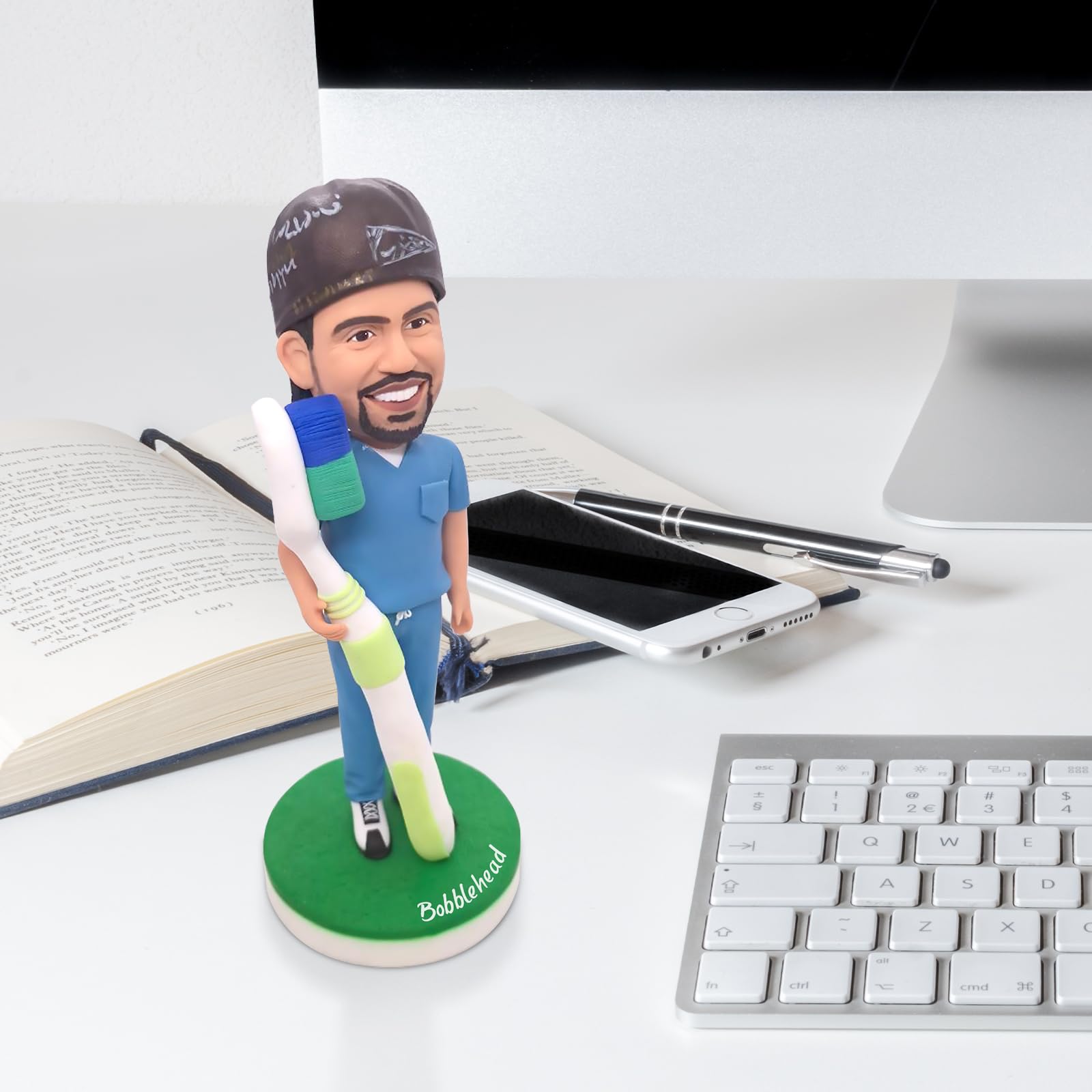 Figura de hombre casual personalizada - Regalo personalizado 2025, figura relajada hecha a mano, decoración única de escritorio, recuerdo del día del padre, hecho a partir de tu foto
