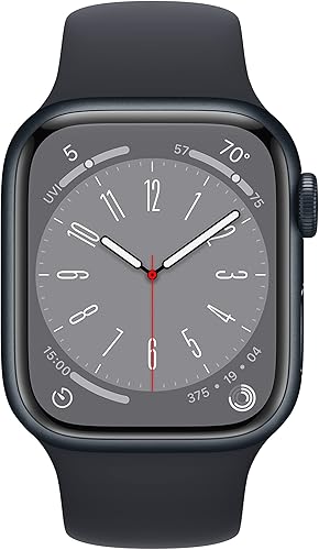 Miniatura 2 de Apple Watch Series 8 (GPS, 1.614in) - Caja de aluminio medianoche con correa deportiva de medianoche (renovada Premium)