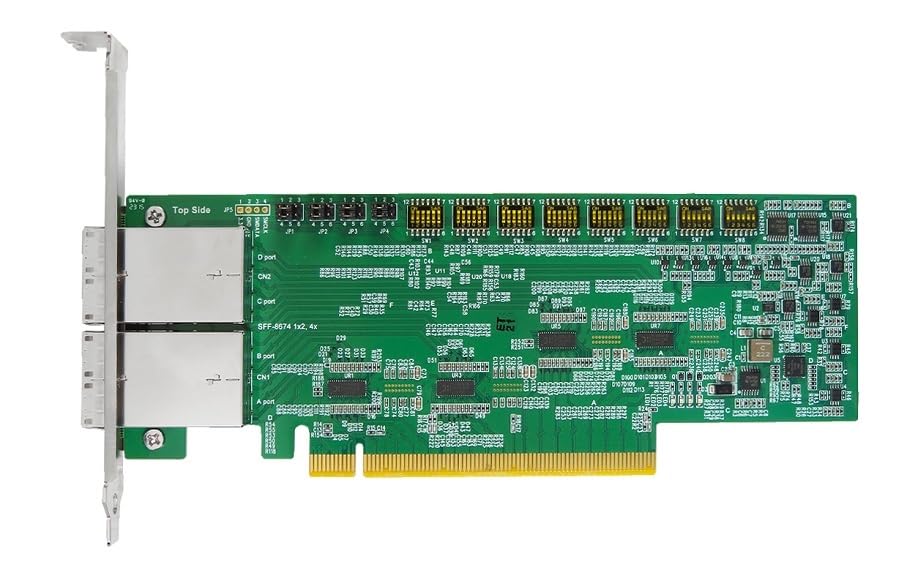 Adaptador PCIe x16 Gen4 con ReDriver y Dual-Port Mini SAS HD miniatura 2