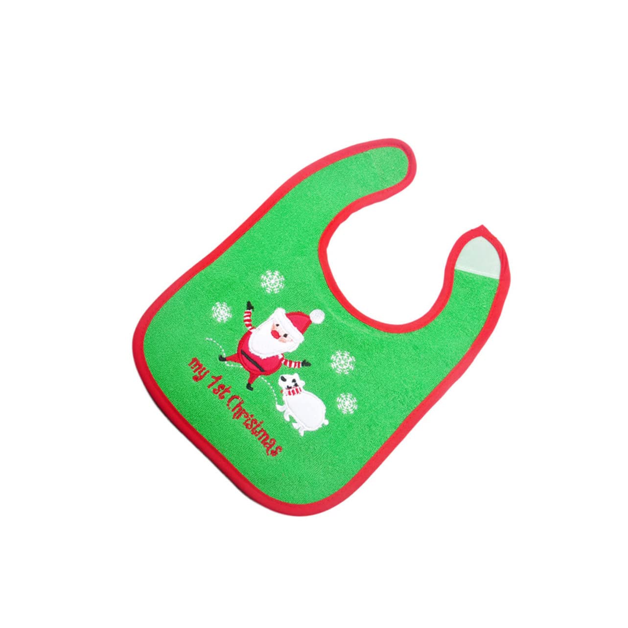 TOYANDONA 9piezas Baberos Para Bebés Diseño De Papá Noel Baberos Impermeables Para Alimentación y Dentición Pocket Recolector De Comida Estilo Aleatorio