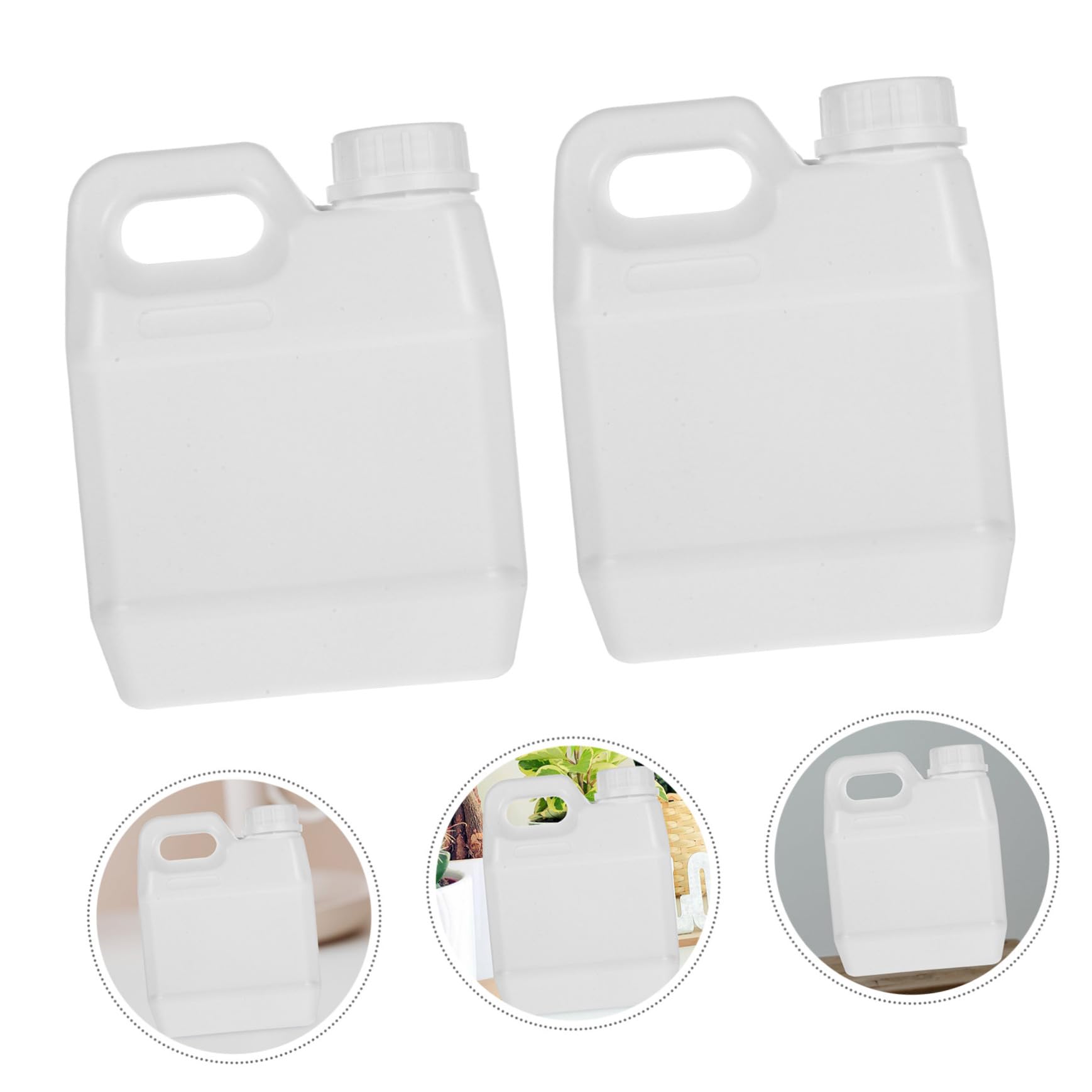4 Sätze Versiegeltes Lagerfass Deckel Chemikalienbehälter Flüssig Krüge Ölbehälter Wandern Container Wasserfass Für Wohnwagen Reiseölflasche Weiß Kristallkleber 2 Stück * 4