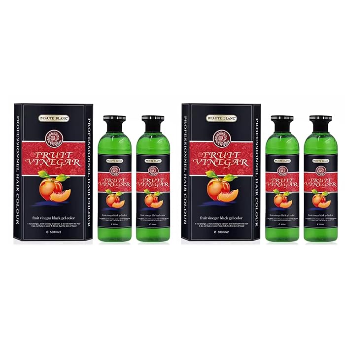 Buy BEAUTE BLANC Fruit Vinegar Black Gel Color Pack of 2, Bake Hair