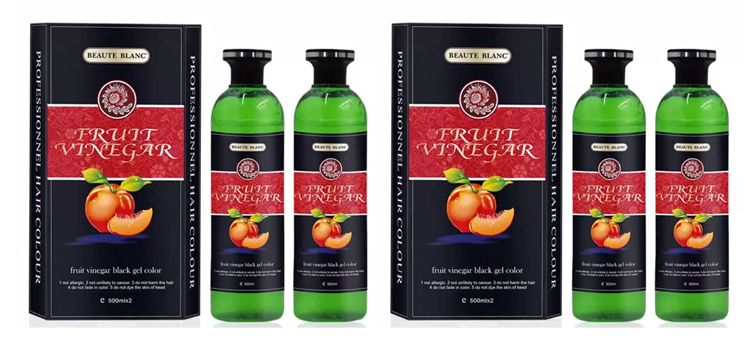 Buy R A Products BEAUTE BLANC Fruit Vinegar Black Gel Hair Color (Pack