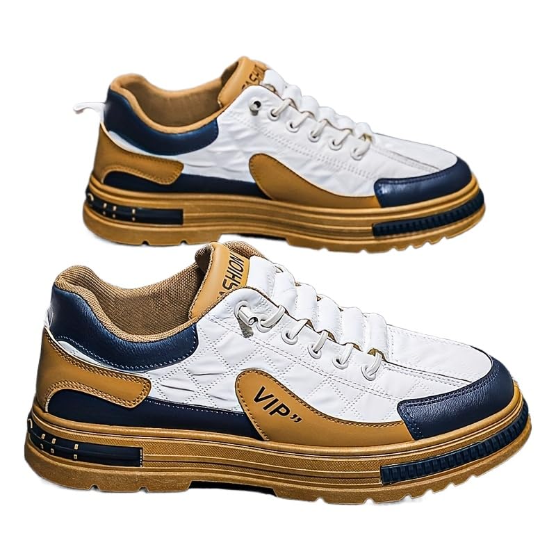 Men's Chic Street Style Colour Block Skateboard Shoes, Comfy Non Slip Casual Sneakers for Men's Outdoor Activities, Men's skater shoes