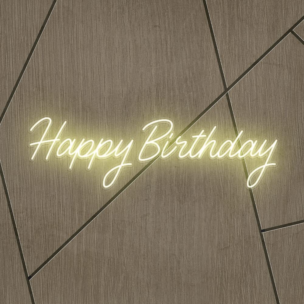 Ulalaza Neonowy znak LED, lampka nocna, Happy Birthday, do domu, sypialni, salonu, baru, artystyczna dekoracja, impreza, ślub, urodziny, Boże Narodzenie, z USB 5 V