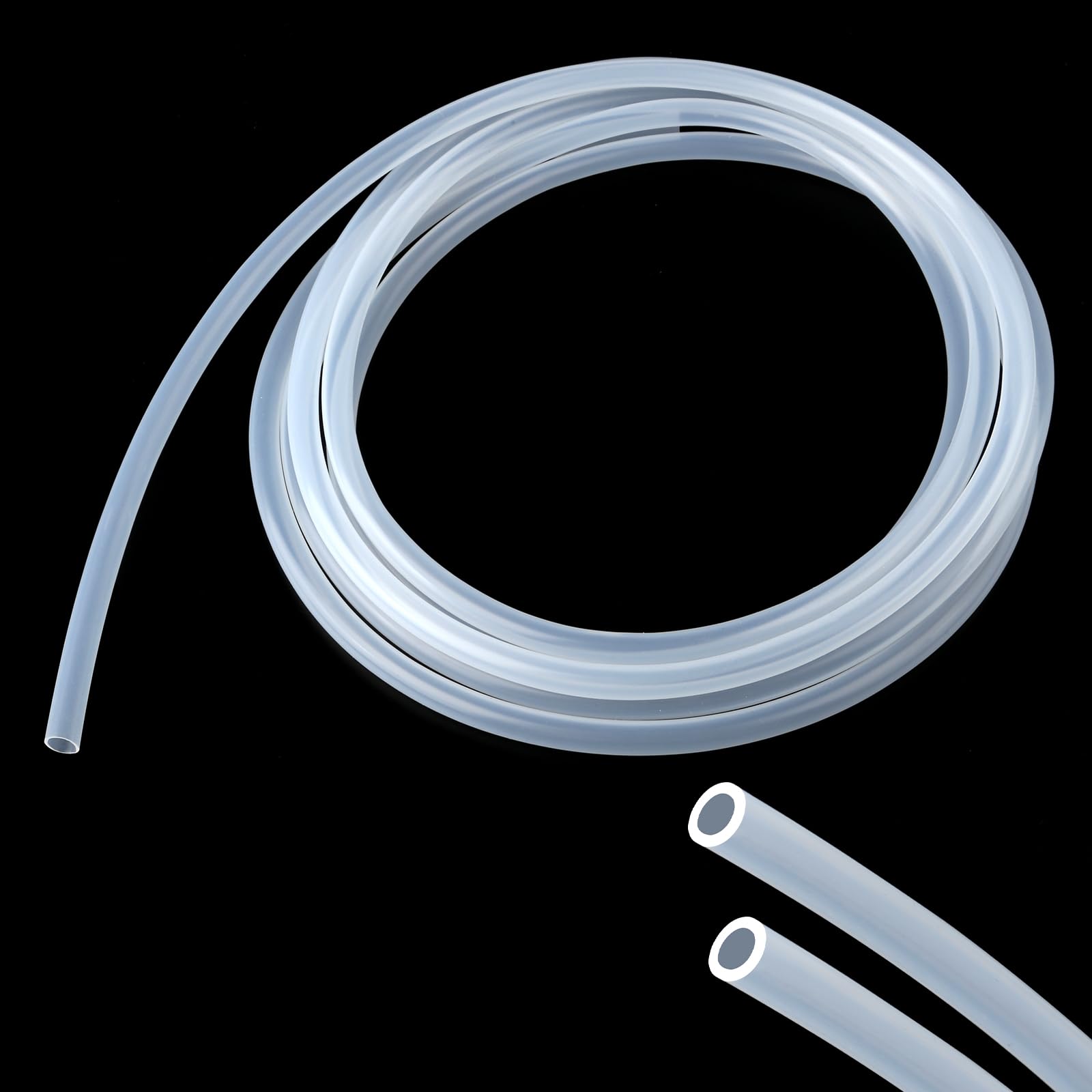 Siliconen slang, 4 m lengte, flexibele siliconen slang, geschikt voor levensmiddelen, 8 mm ID x 10 mm, OD transparante siliconen slang, helder water, luchtbuizen voor pompoverdracht