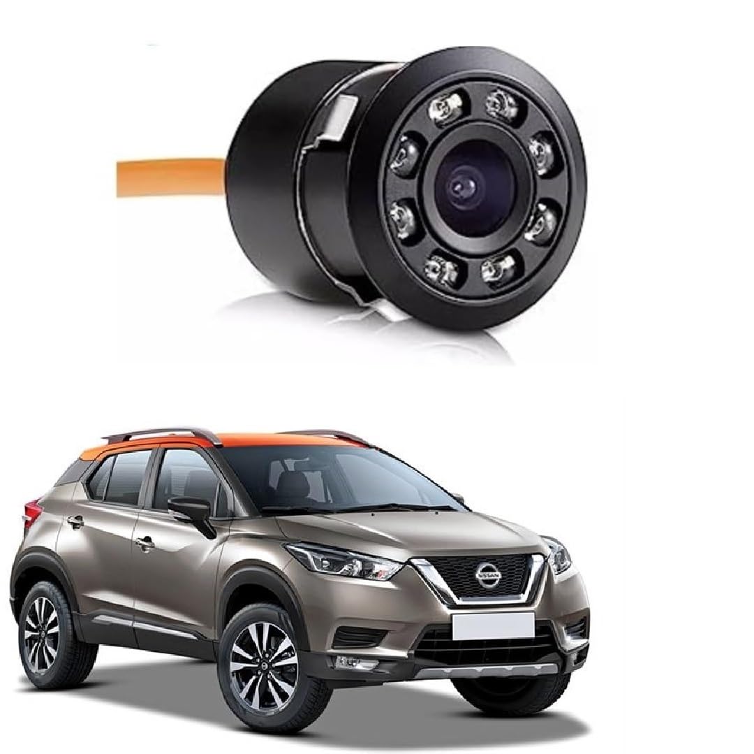 waterproof car rear view back camera sunrise 8 led lights night vision hd backup camera 170 degree wide viewing angle universal accessories suitable for nissan kicks