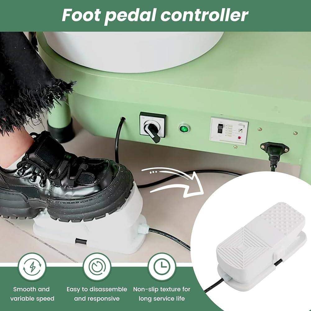 Electric Pottery Wheel,Ceramic Forming Machine,Detachable Basin,for Pottery Training School,Pottery Studio,Home DIY