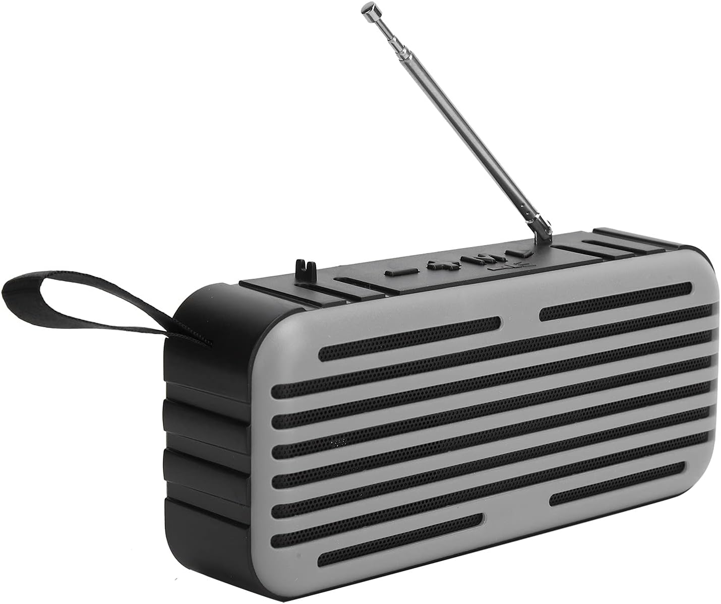 PUSOKEI Altavoz Bluetooth, Altavoz inalámbrico Altavoces solares con función de Linterna, Mini Caja de Altavoz, Adecuado para Viajes nocturnos al Aire Libre(Gris)