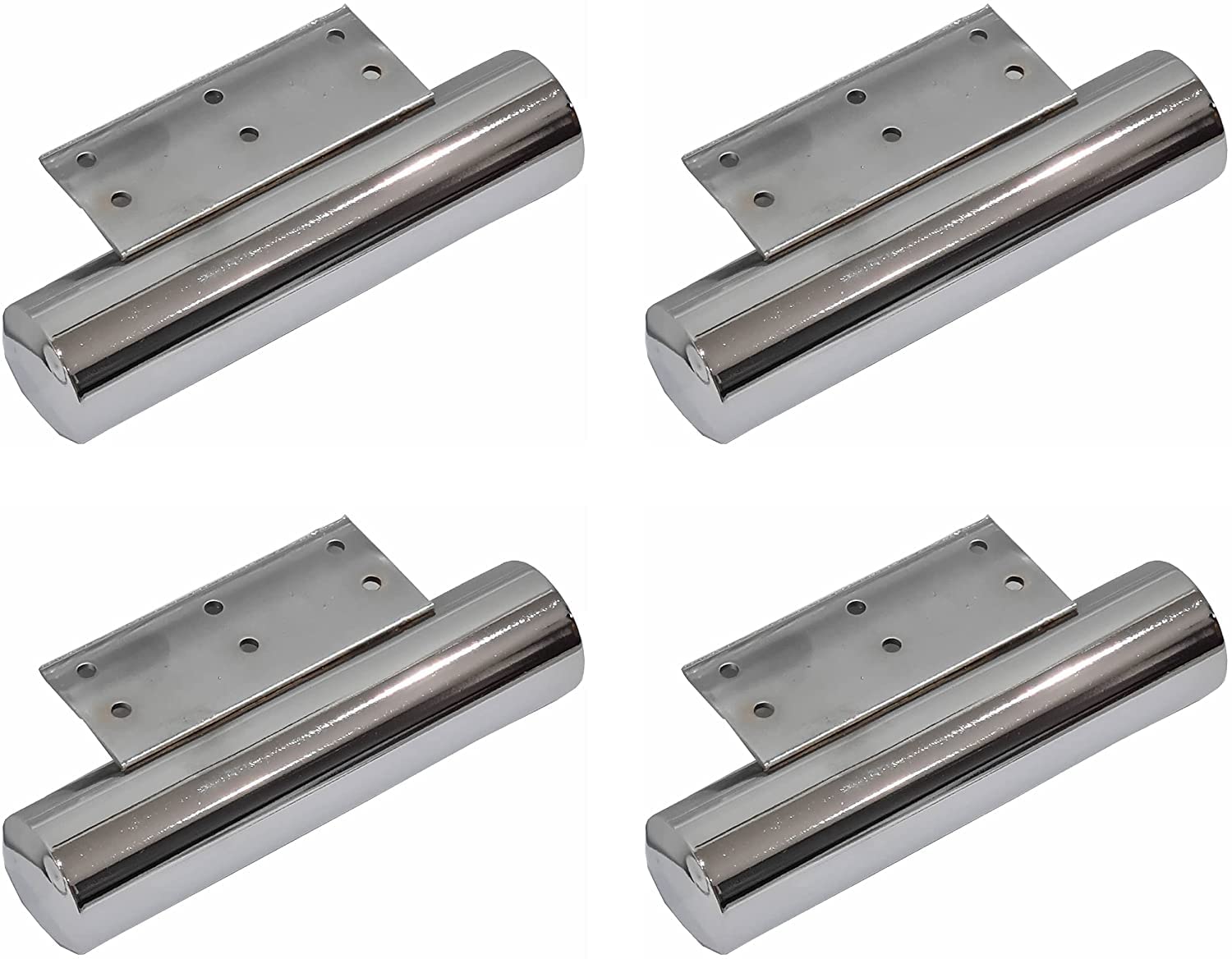 Just Accessories Chrome Silver Tube Legs Feet Heavy Duty For Furniture, Metal Home DIY Projects for Sofas, Beds, Chairs, Stools, (Chrome Plated) (8)