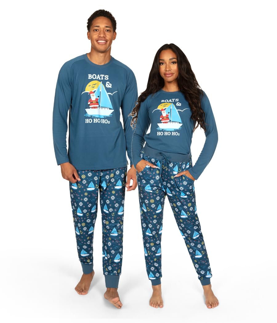 Matching Christmas PJs - Classic Lapel Couples Pajama Sets for Men and Women-image-23