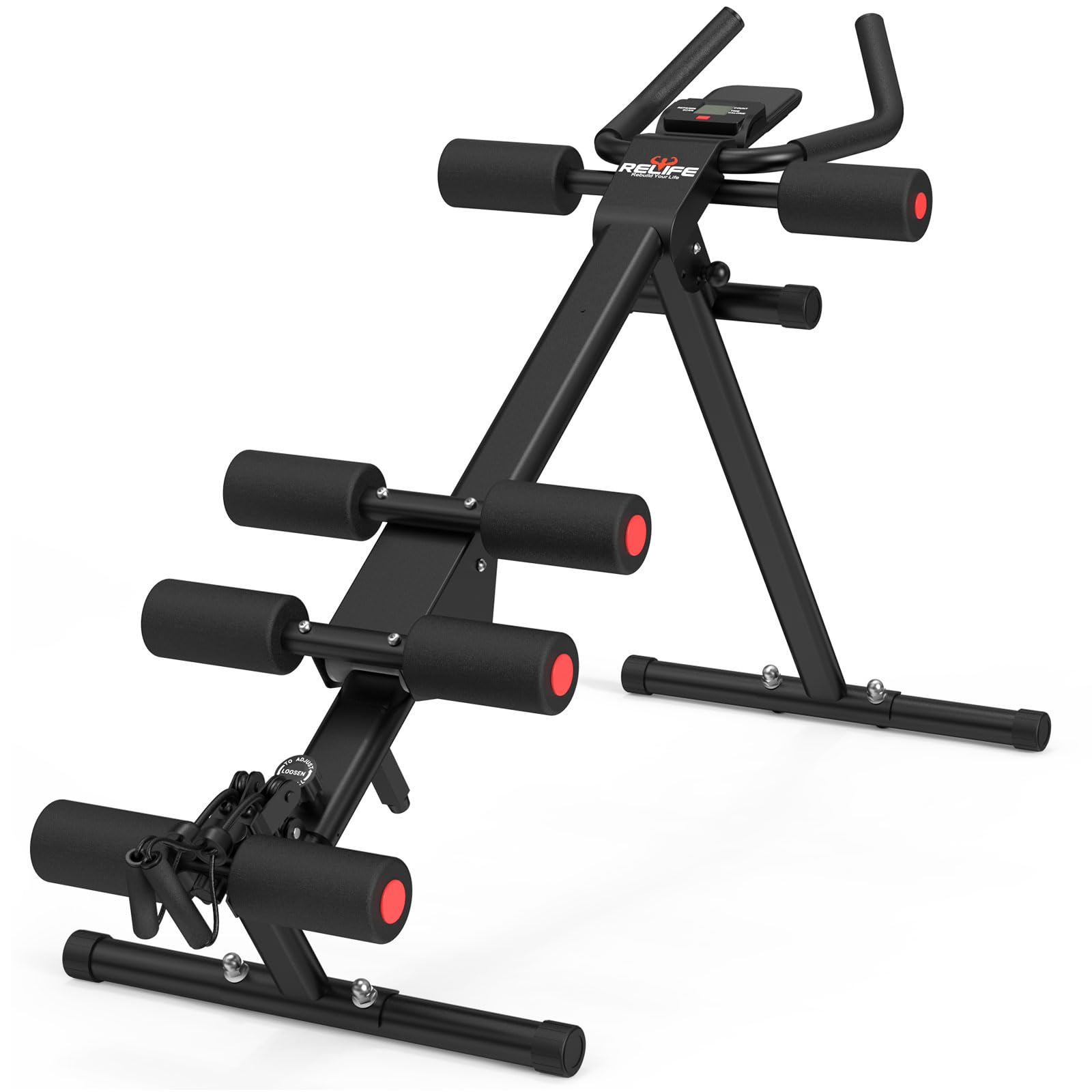 RELIFE REBUILD YOUR LIFE Bauchmuskel Trainer Bauch Trainingsgerät Bauchtrainer für Zuhause AB-Workout-Gerät Bauchtrainer Zusammenklappbarer