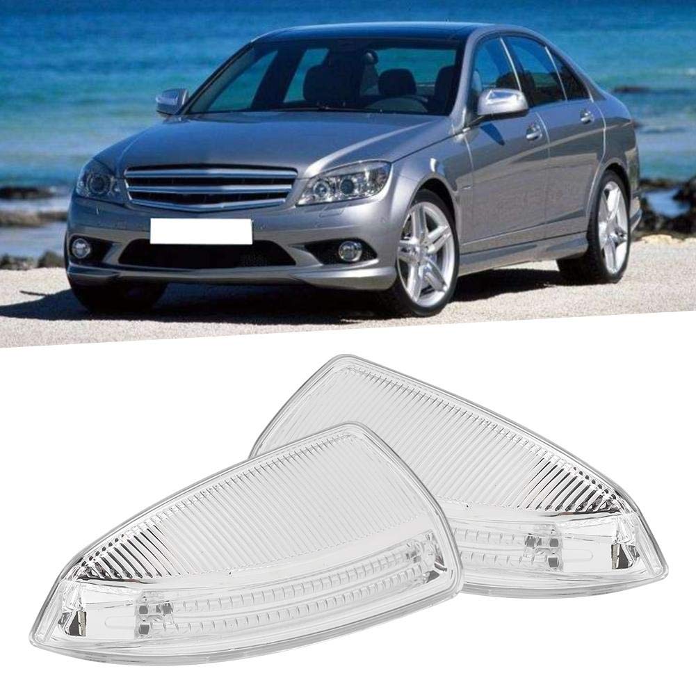 KIMISS Espejo retrovisor LED Luz de señal de 1 par Indicador de espejo de puerta Luz lateral Blub 2048200721 Apto para C-Class W204 2008-2010