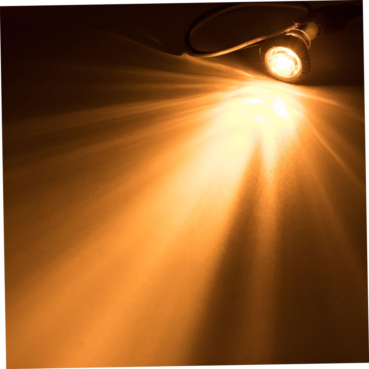 ibasenice 20pezzi Luce Laterale LED LED Rotonda Luce di Posizione Segnalazione per Camion Rimorchio Giallo Basso Consumo Energetico Facile Installazione
