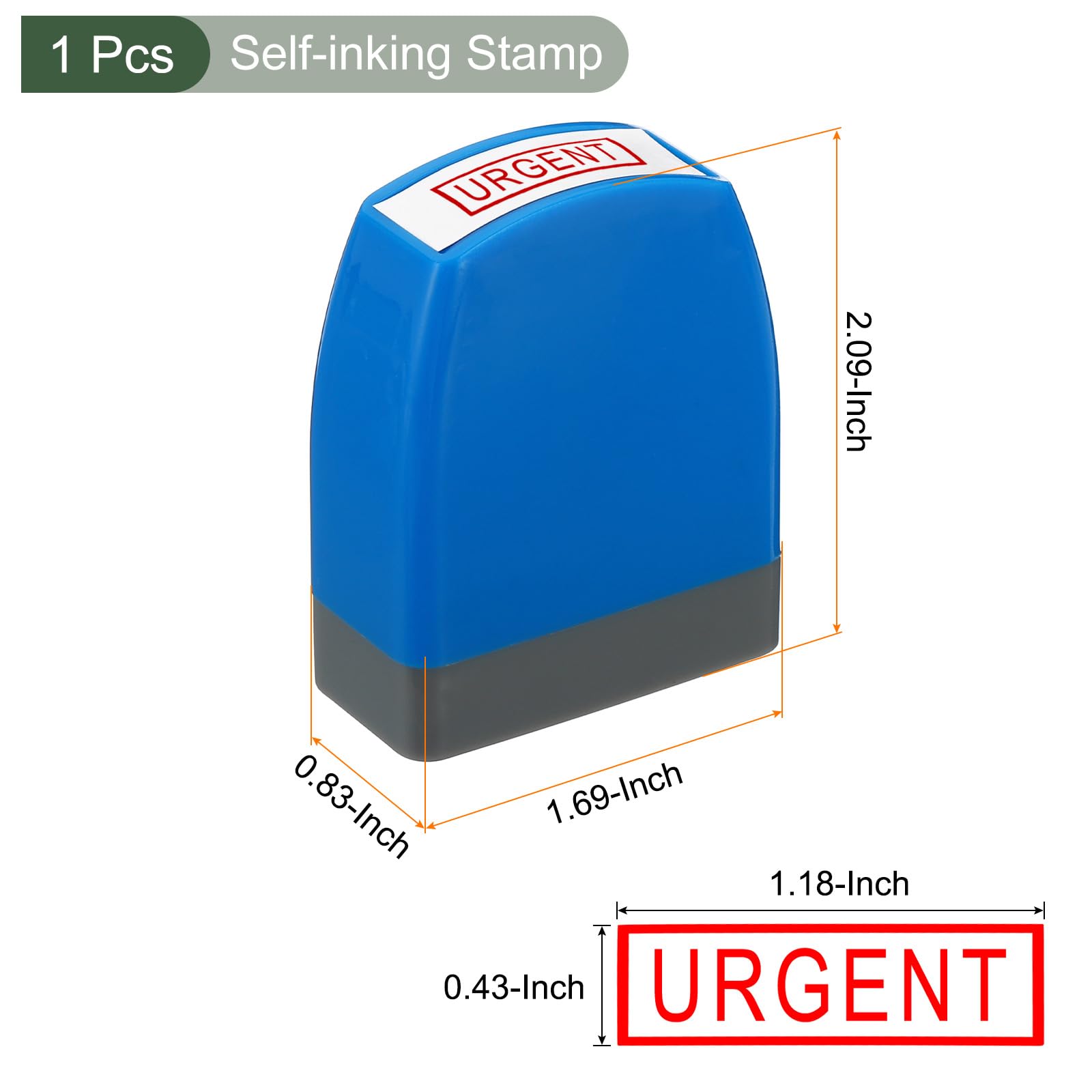 YOKIVE Urgent Stamp, Office Stamps Self Inking, Deliver Message Refillable Pre Inked, Great for Office Home Daily Use(Model 1) - Image 2