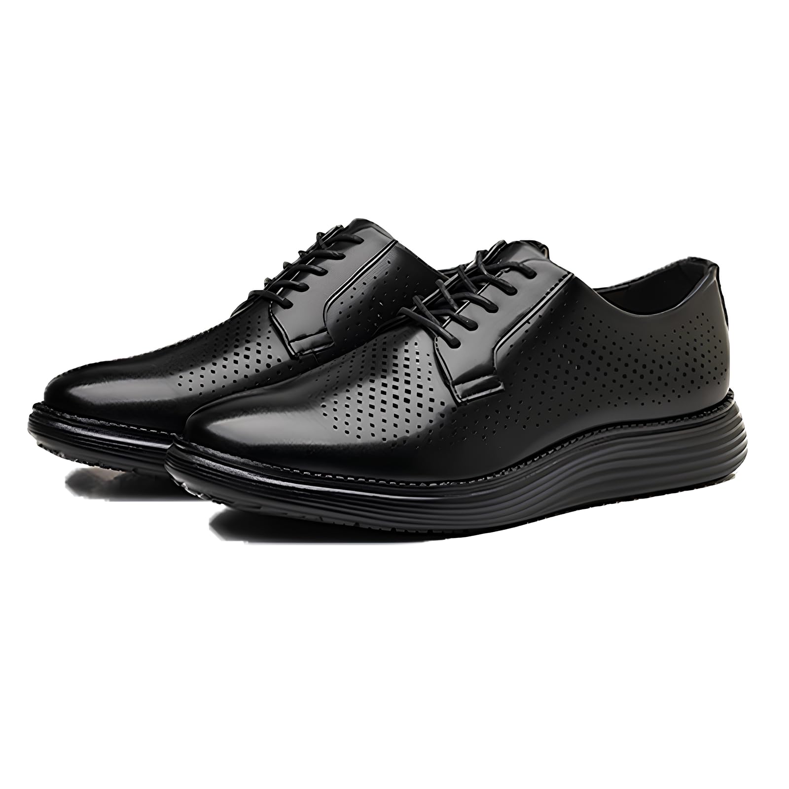Męskie buty rekreacyjne ze skóry PU, oddychające, biznesowe, casualowe, sznurowane, w stylu Oxford, dla mężczyzn