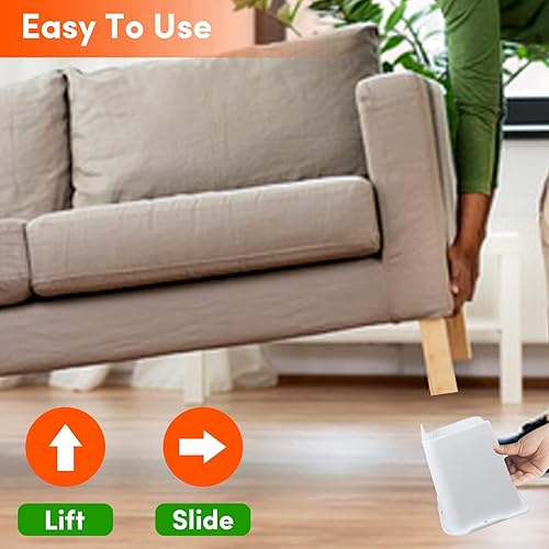 Miniatura 7 de Elevadores de cama de 4 pulgadas, resistentes, paquete de 6, elevadores de muebles para sofás de gran tamaño, soporta hasta 6600 libras, elevadores