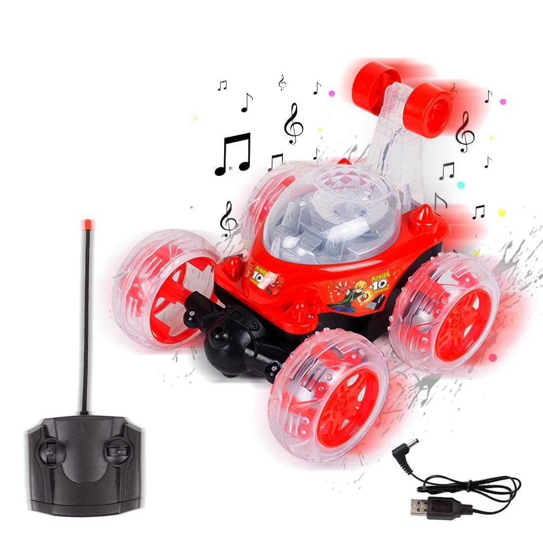 Jawanjal Rotating Rolling Rechargeable Car Toy Comes with USB Charging Cable,Power Source: Lithium Rechargeable Battery (red) (B0DBVQHWPT) Amazon Price History, Amazon Price Tracker