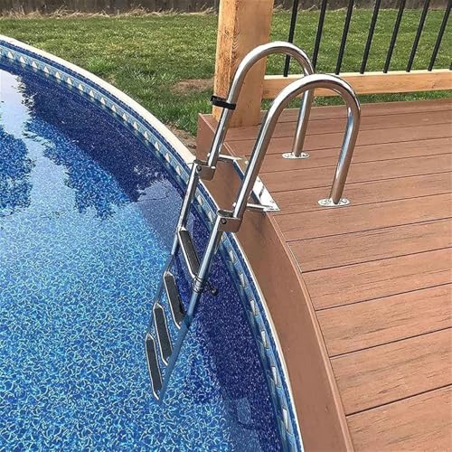 Escalera para piscina exterior 4 peldaños antideslizante miniatura 6