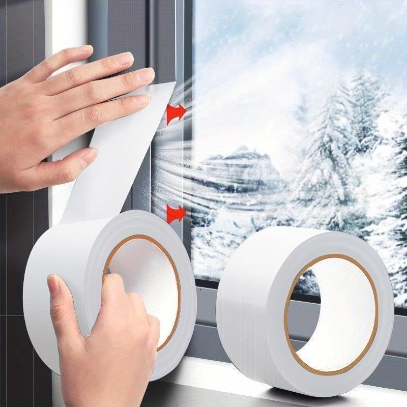 2-Pack High-Adhesion Weather Seal Tape, Durable Plastic Material,Water-Resistant Windproof, Window sInsulating Strip