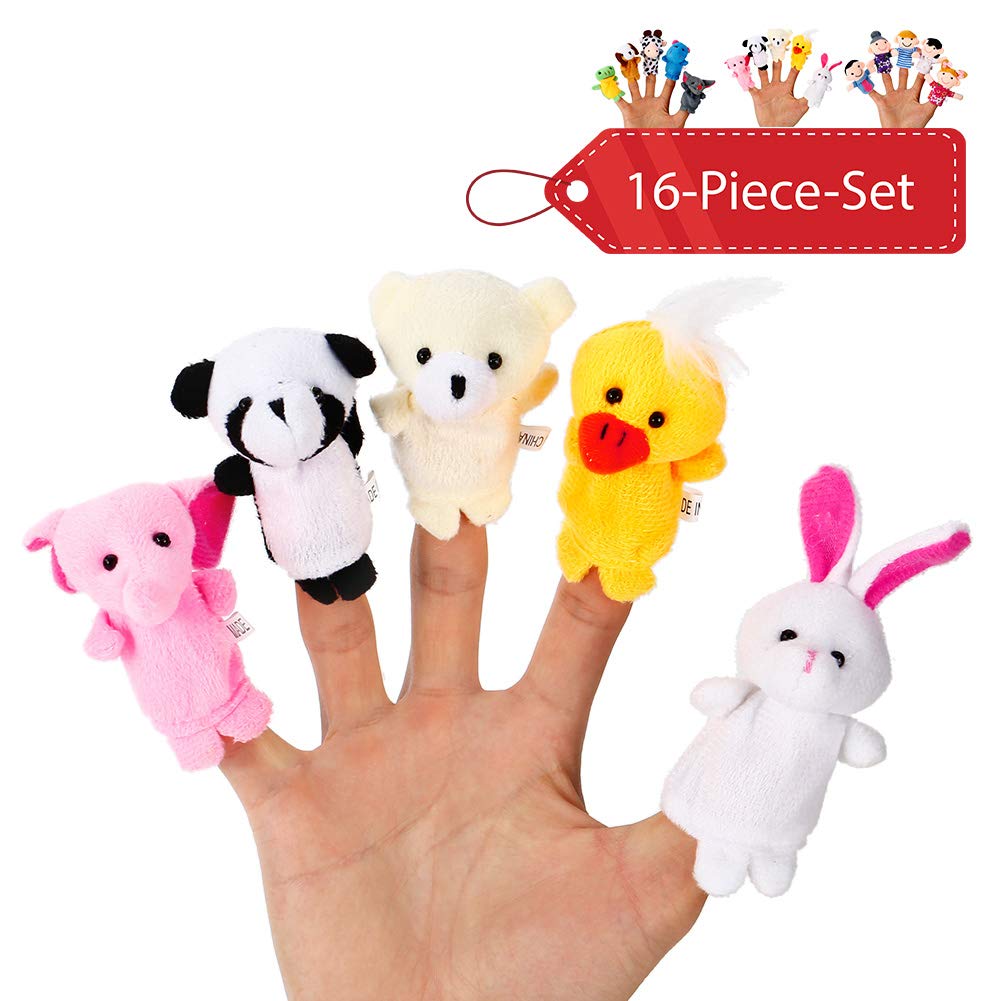 Buy Twister.CK Finger Puppets Set (16pcs) Animal Finger Puppets Family
