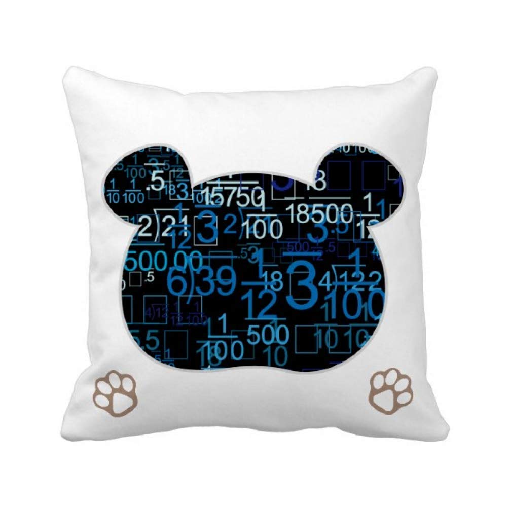 Housse de coussin pour canapé au design décimal numérique chic