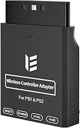 RGEEK Adaptador de controle sem fio, conversor de controle sem fio para console PS1/PS2, compatível com PS4/PS5, Switch Pro, Xbox One S, Series X/S, Gulikit Kingkong 2 Pro e 8Bitdo Controller