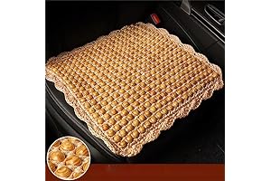 Four Seasons Natural Olive Wood Bead Seat Pad for Comfort and Summer Coolness