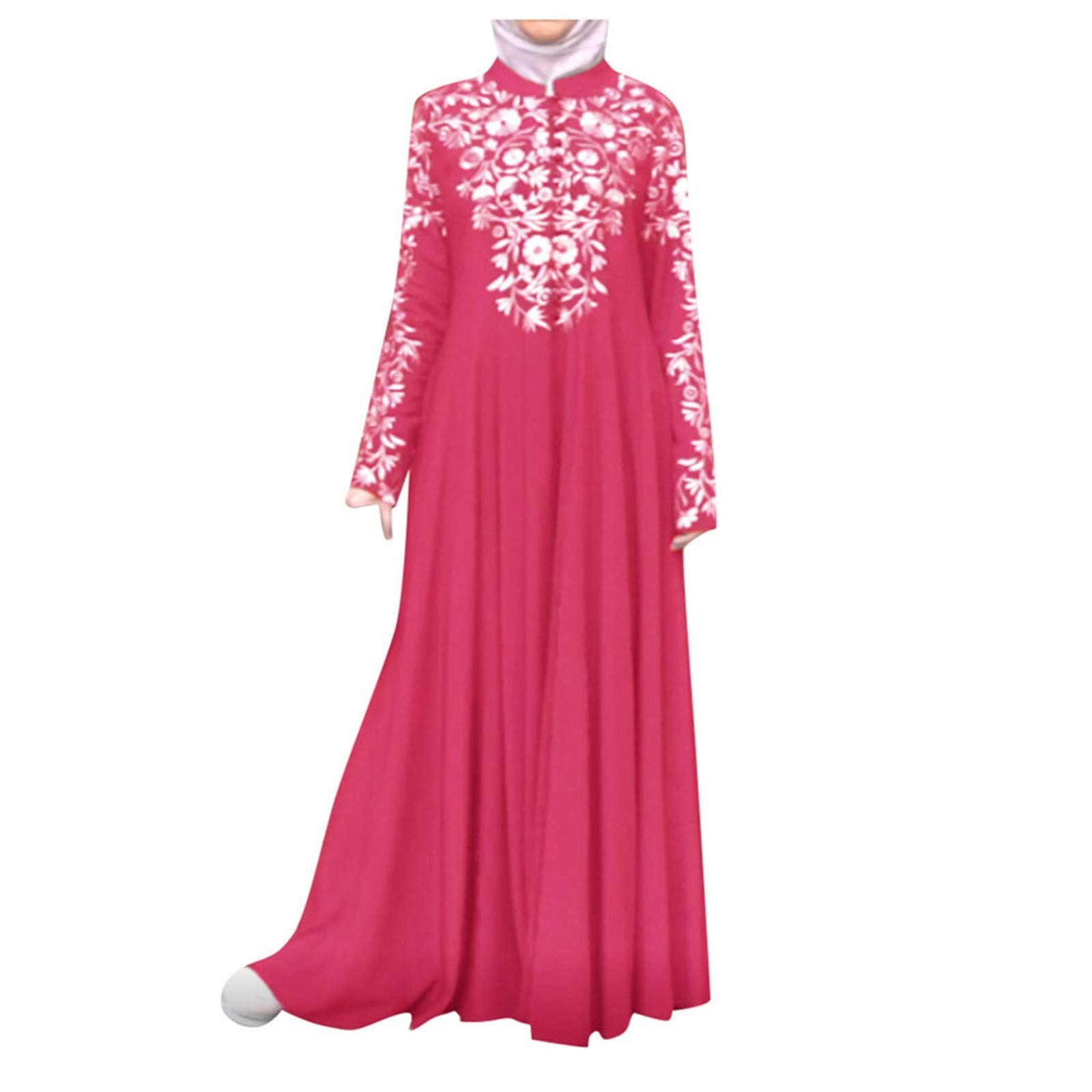 Womens Casual Dress Pants with Pockets Stitching Muslim Dress Arab Lace Jilbab Women Dress Abaya Maxi Kaftan
