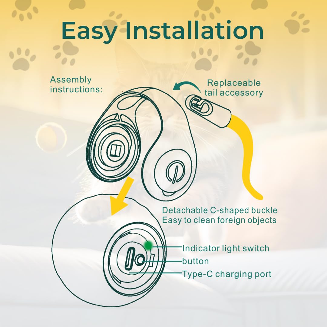 Juguete interactivo para gatos, juguetes interactivos para perros, juguete automático para gatos, recargable por USB, adecuado para interiores y exteriores, juguete para perros en movimiento