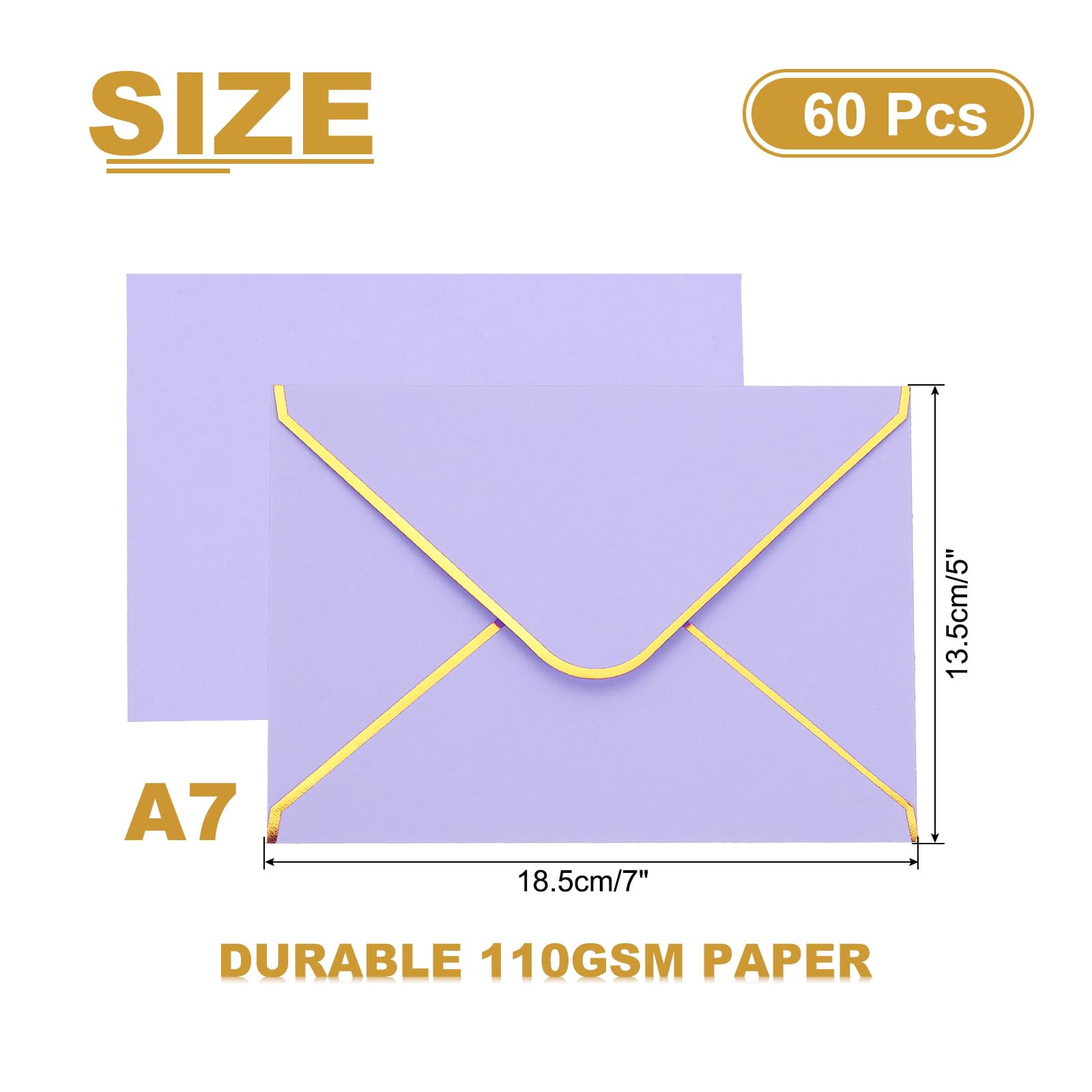 PATIKIL 60 Pack A7 Envelopes - Image 2