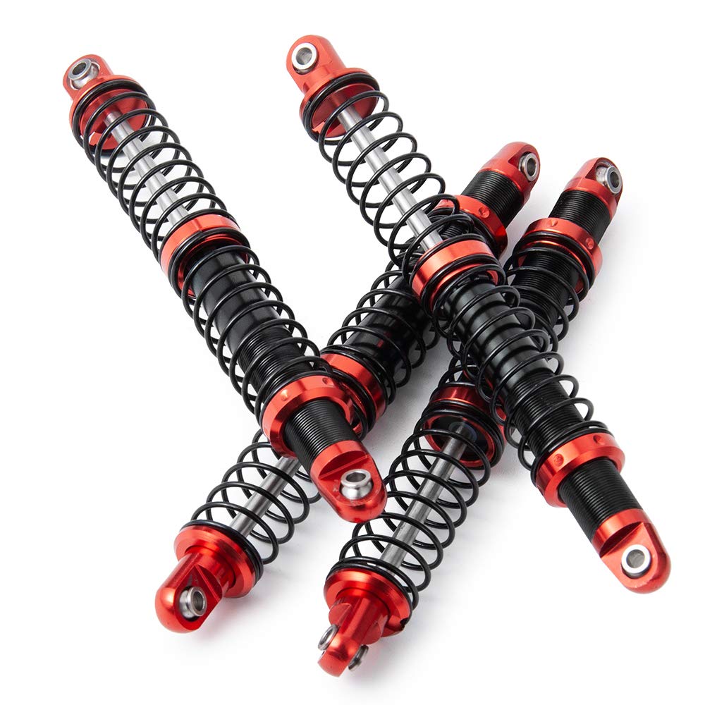 RCLIONS 4pcs RC Shock Absorber 125mm Adjustable Damper with Springs for 1/10 RC Crawler Car Upgrade Parts