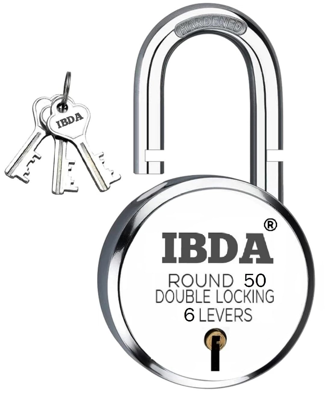 IBDA small lock 50mm round lock and key Double Locking 6 Levers