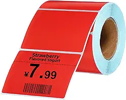 PATIKIL 500 etiquetas térmicas, etiquetas de impressora térmica de 5 x 7 cm, etiquetas autoadesivas, rolo de papel retangular, pequeno para impressora, etiqueta de envio, endereço de código de barras