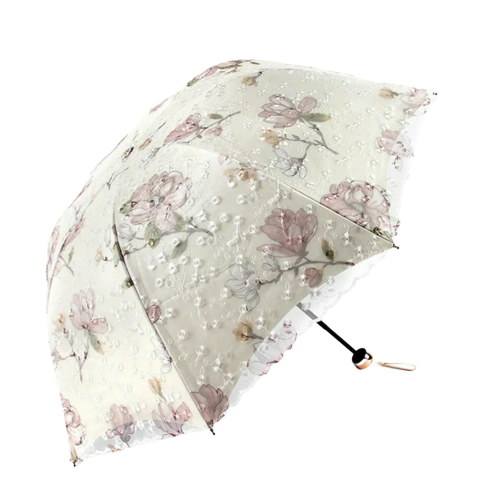 Xynm Men's Apricot Yellow Umbrellas For Rain Uv Protection Travel Umbrella Compact Folding Automatic Open Sun And Parasol Wo-8K