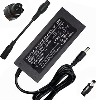 42V 2A Charger for 36V Lithium Battery, Universal Smart Automatic Power Supply for 36 Volt Li-on (8mm 3-Prong and 5.5mm DC connectors)