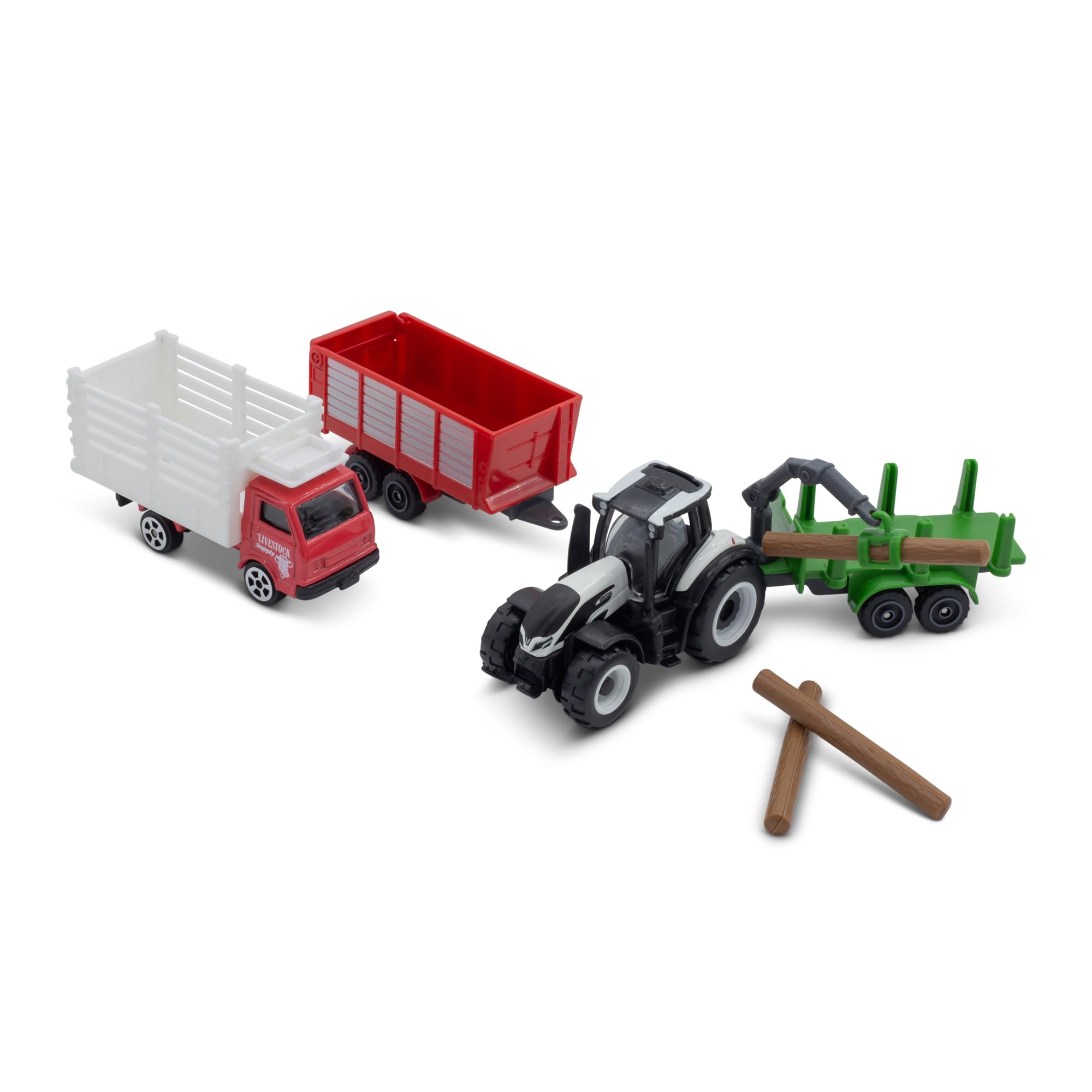 Maisto Mini Working Machines 4 PACK OF TRACTORS. VALTRA – Incredibly Detailed Die-Cast Replica Collectible Model