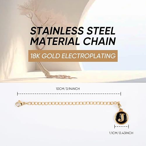 Miniatura 4 de 2 dijes de letra J para Stanley, simples y modernos, placa de identificación con nombre de taza, mango de letra inicial, dije personalizado para