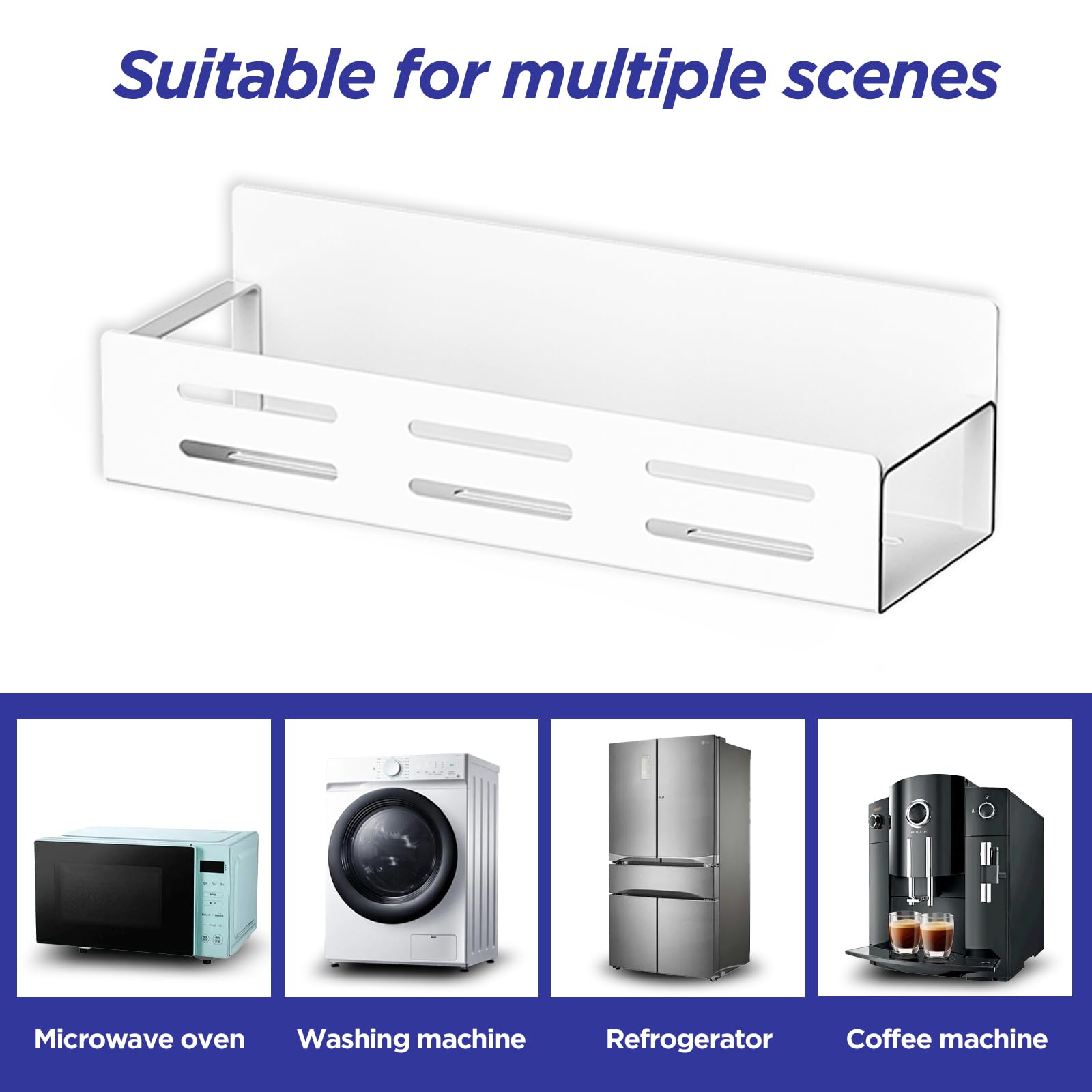 Carwiner 3 Pack Magnetic Spice Rack for Refrigerator with Paper Towel Holder, Magnetic Refrigerator Organizer, Strong Magnetic Fridge Shelf, Rustproof Side Fridge Storage Rack for Kitchen