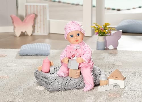 Miniatura 16 de Baby Annabell - Zapf Creation 709870 Little Annabell - Puppe blanco de 14.2 in con Stoffkörper, Rosa Strampler, Blaue Schlafaugen und Fläschchen