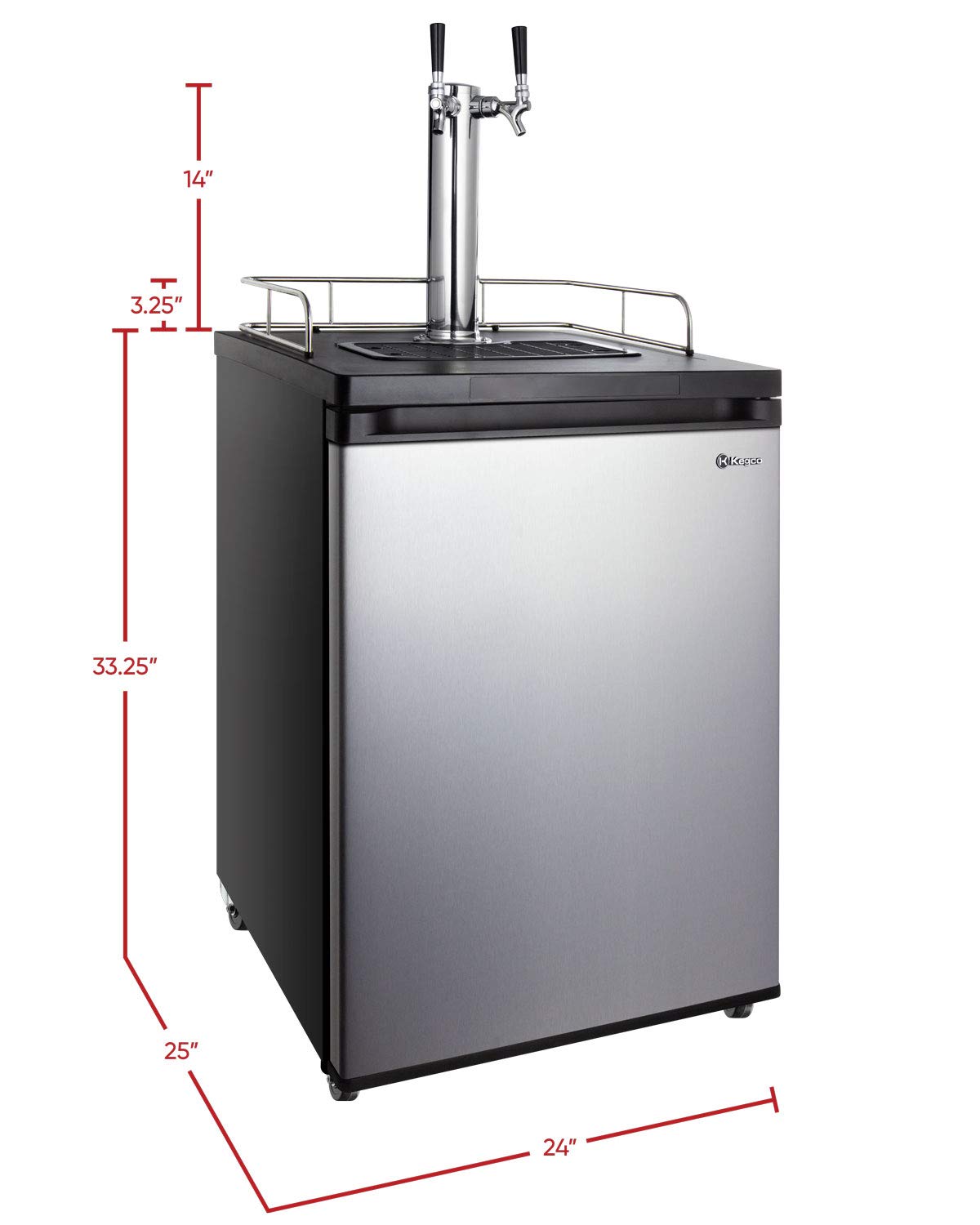 3PHBK209S-2 Dispensador de barriles, 2 grifos, acero inoxidable 5