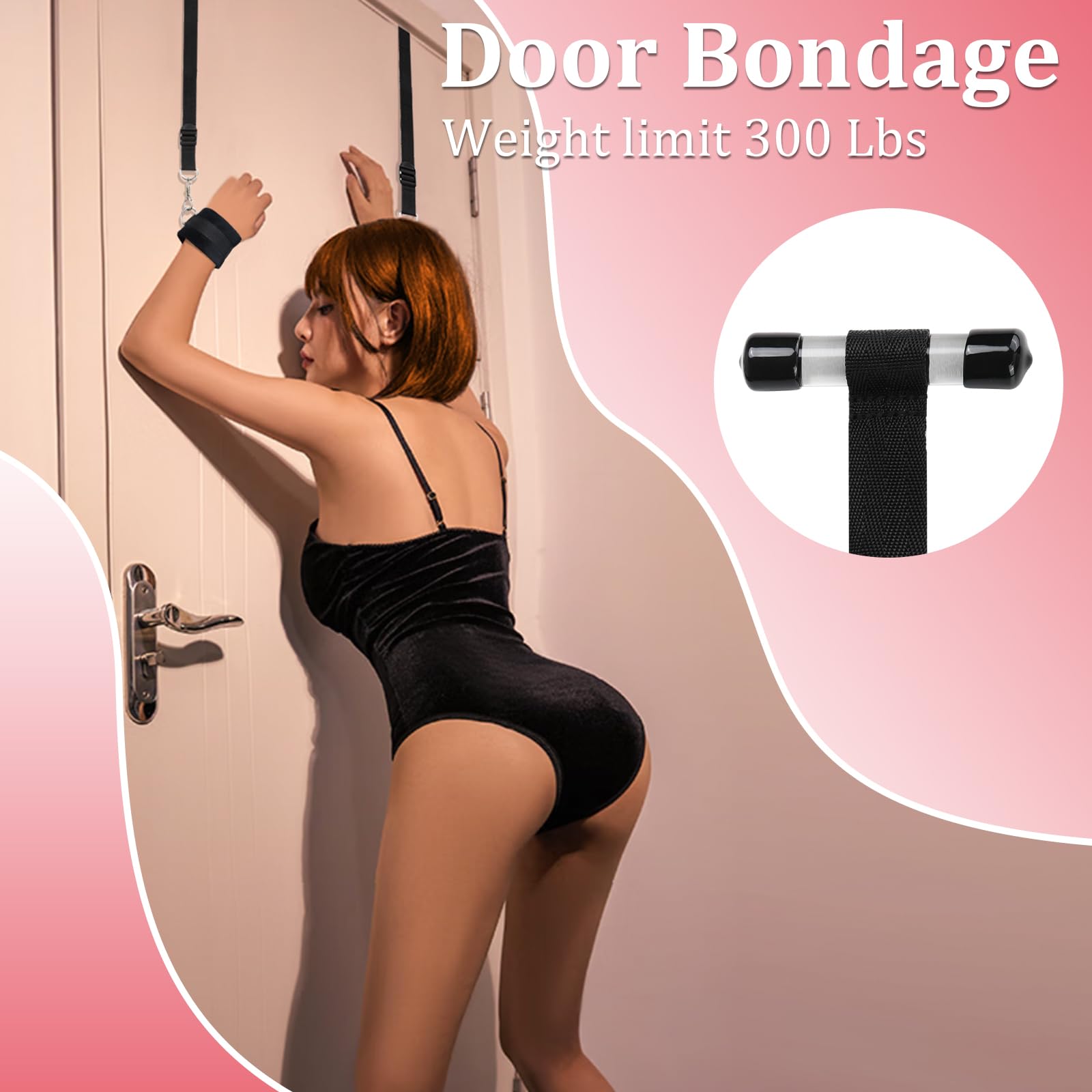 Sex Bondage Adult Couple Bed Restraint Kit Chain Wrist And Ankle Tied Down For Women For Men Toy Bondaged Adult Kit Dominance And Submission Women's Sweater W7