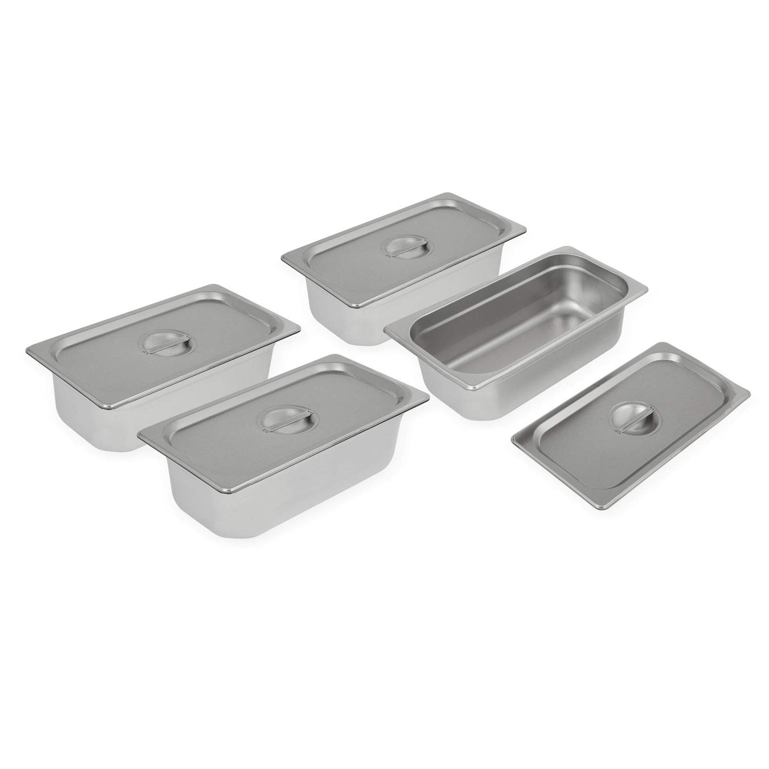 VERTES Calentador de Comida, Recipiente para Comida Eléctrico 1500W Acero Inox (Incluye 4x 1/4 Recipiente GN con Tapa para 4x2,8L, Grifo de Escurrir, Baño María, Temperatura Continua 50-200°C, Buffet)
