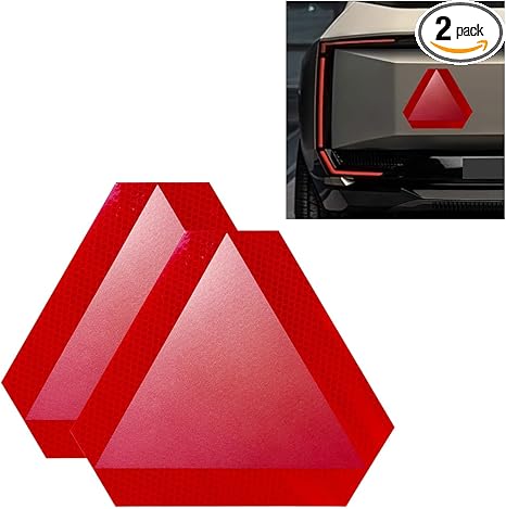2PCS Slow Moving Vehicle Triangle Sign, 7