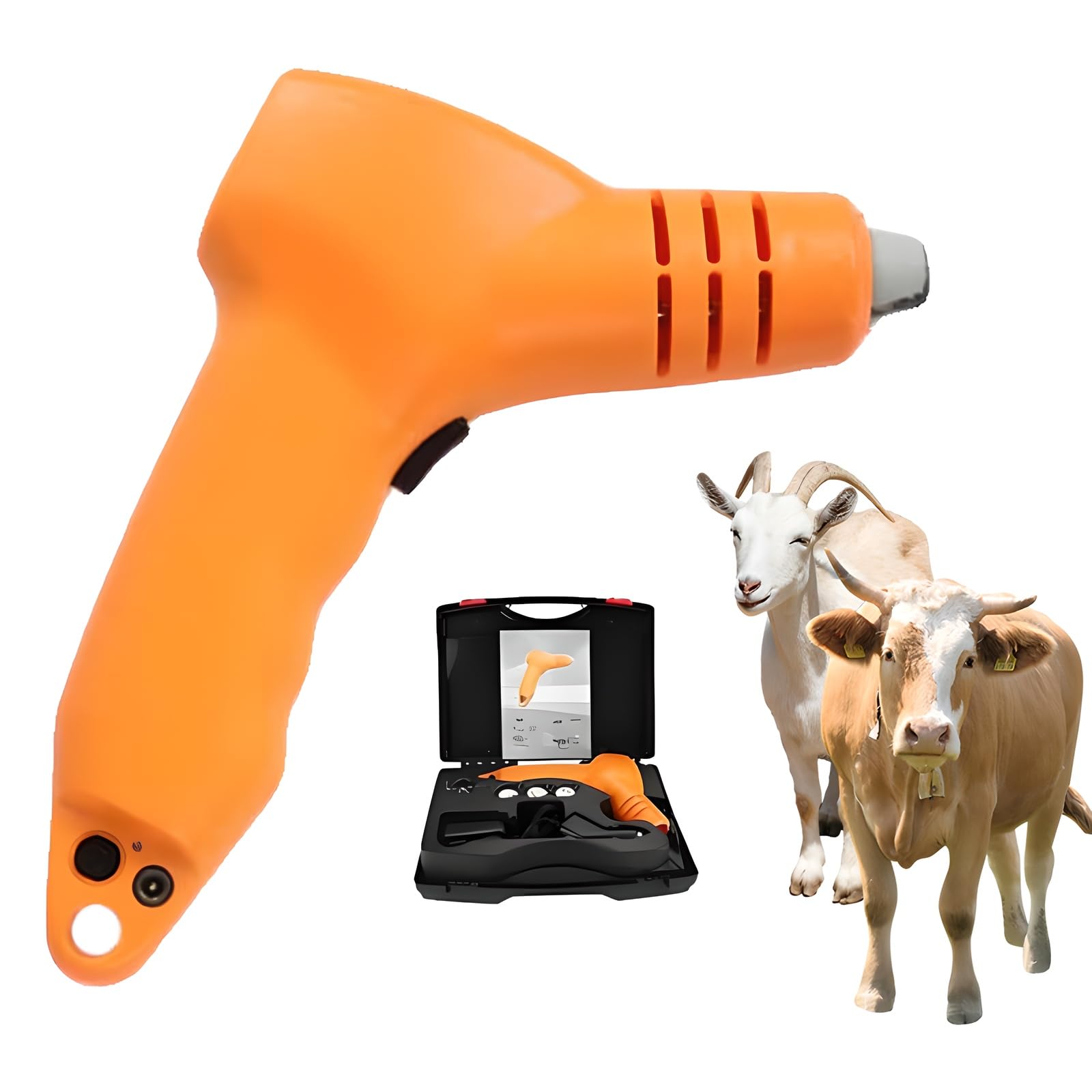 FHRKA Cordless Electric Dehorner, Handheld Horn Remover Machine Dehorning Tool for Cattle Sheep Goats Livestock Farm Equipment