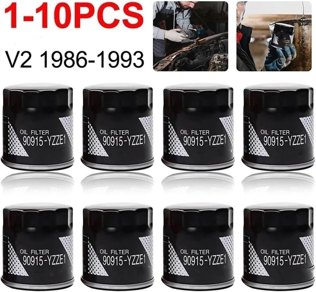 1-10PCS Automotive Replacement Oil Filter 90915-YZZA3 YZZE1 91058 YZZC5 Metal Compatible Auris E15 E18 2006-2012(1PCS)