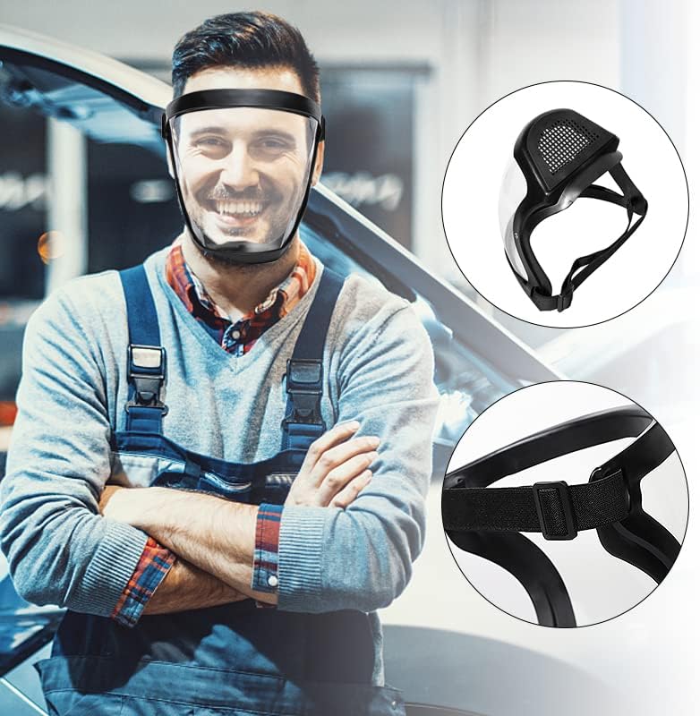 Miniatura 7 de Máscara de protección facial antivaho de alta definición para adultos (color blanco)